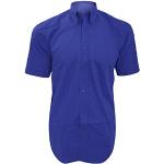 Chemises Kustom Kit bleu roi à manches courtes à manches courtes Taille XL look business pour homme 