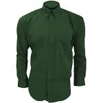Chemises Kustom Kit vert bouteille à manches longues à manches longues Taille XL look business pour homme 
