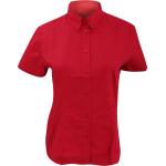 Chemises oxford Kustom Kit rouges en coton à manches courtes Taille XXL pour femme 