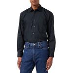 Chemises Kustom Kit noires en popeline à manches courtes à manches courtes look business pour homme 