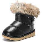 Bottes de neige & bottes hiver  noires en fourrure respirantes Pointure 20 look fashion pour fille en promo 
