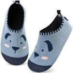 Chaussons bleus en caoutchouc à motif chiens en tricot respirants Pointure 31 look fashion pour enfant 