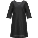 Robes courtes L'Autre Chose noires lamées en viscose courtes à manches trois-quart à col rond Taille XS pour femme 