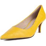 Escarpins jaunes en cuir respirants Pointure 41 classiques pour femme 