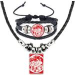 Weckan Feng Shui Bracelet porte-bonheur tressé noir/rouge argenté pour  homme et femme - Amulette porte-bonheur - Cadeau d'amitié - Cadeau d'amitié  - Corde rouge : : Mode