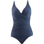 Maillots de bain une pièce bleu marine en nylon Taille M plus size look fashion pour femme 