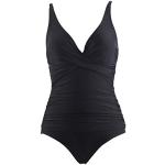 Maillots de bain une pièce noirs en nylon Taille XL plus size look fashion pour femme 