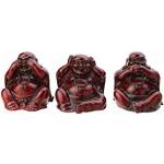 Statuettes Lachineuse rouges en résine à motif Bouddha 