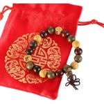 Bracelets Lachineuse marron en bois à perles à motif Bouddha en bois look asiatique pour femme 
