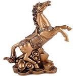 Statuettes Lachineuse dorées à motif chevaux 