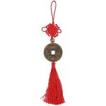 Amulettes Lachineuse rouges en métal à motif animaux look asiatique 