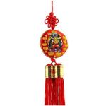 Amulettes Lachineuse rouges à pompons look asiatique 