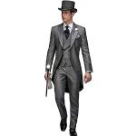Queue-de-pie de mariage gris argenté Taille XL look fashion pour homme 