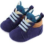 Chaussures montantes bleues à motif animaux à lacets look casual pour enfant 