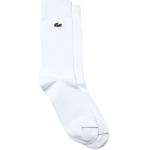 Chaussettes de sport Lacoste blanches en coton mélangé bio Pointure 39 look fashion en promo 