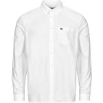 Chemises Lacoste blanches Taille XS pour homme en promo 