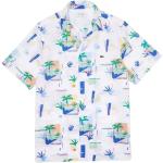 Lacoste Chemise Chemise Hawaienne Homme Ref 56956 SBH Blanc Lacoste soldes