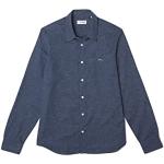 Chemises cintrées Lacoste bleu marine Taille M look fashion pour homme en promo 