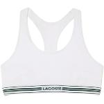 Soutiens-gorge Lacoste blancs à logo en jersey Taille XXL classiques pour femme en promo 