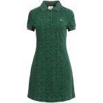 Robes courtes Lacoste LIVE vertes en coton courtes à manches courtes Taille XXS pour femme 