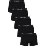 Boxers Lacoste noirs en lot de 5 Taille L look fashion pour homme en promo 