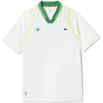 T-shirts basiques Lacoste blancs Tournois du Grand Chelem Roland Garros Taille 3 XL look fashion pour homme 