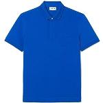 Chemises unies Lacoste bleues stretch Taille XL look fashion pour homme 