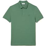 Chemises unies Lacoste vertes en coton stretch Taille M look fashion pour homme 