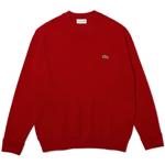 Pullovers Lacoste rouges à col rond Taille S classiques pour homme en promo 