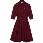 Robes manches trois quart Lacoste rouge bordeaux à manches trois-quart Taille XL look casual pour femme 