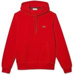 Sweats Lacoste rouges en jersey bio à capuche Taille M look fashion pour homme en promo 