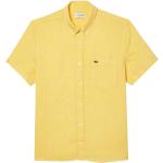 Chemises Lacoste jaunes à manches courtes à manches courtes Taille 3 XL pour homme 