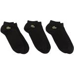 Chaussettes de sport Lacoste noires en coton mélangé en lot de 3 look fashion 