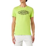 T-shirts de sport Lacoste vert lime en jersey bio à manches courtes à col rond Taille L look fashion pour homme en promo 