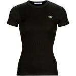 T-shirts Lacoste noirs Taille XL pour femme en promo 