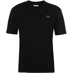 T-shirts Lacoste noirs à manches courtes à manches courtes à col rond Taille XXS classiques pour homme 