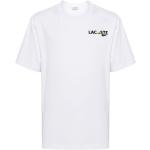 T-shirts à imprimés Lacoste blancs à manches courtes à col rond Taille 3 XL pour homme 