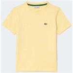 T-shirts Lacoste jaunes Taille 10 ans pour garçon en promo de la boutique en ligne Spartoo.com 
