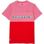 T-shirts Lacoste roses en jersey enfant en promo 