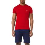 T-shirts Lacoste rouges en jersey à manches courtes à manches courtes à col rond Taille 4 XL look fashion pour homme 