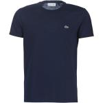 T-shirts Lacoste bleus Taille XS pour homme en promo 