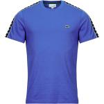 T-shirts Lacoste bleus Taille L pour homme en promo 