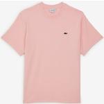 T-shirts Lacoste Classic roses Taille L pour homme 