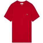 T-shirts Lacoste Classic rouges Taille M pour homme 