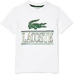 T-shirts à manches courtes Lacoste blancs en jersey Taille 12 ans classiques pour garçon de la boutique en ligne Amazon.fr 