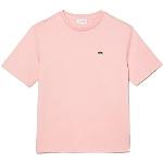 T-shirts Lacoste roses en jersey à manches courtes à manches courtes à col rond Taille XS look fashion pour femme 