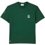 T-shirts Lacoste verts en jersey imprimé carte du monde à manches courtes bio à manches courtes à col rond Taille S look fashion 