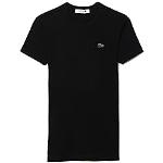 T-shirts Lacoste noirs à manches longues bio à manches longues à col rond Taille XXS look fashion pour femme en promo 