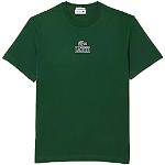 T-shirts Lacoste verts en jersey à manches courtes à manches longues Taille S look fashion en promo 
