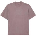 T-shirts Lacoste violets en jersey à manches courtes bio à manches longues Taille L look fashion en promo 